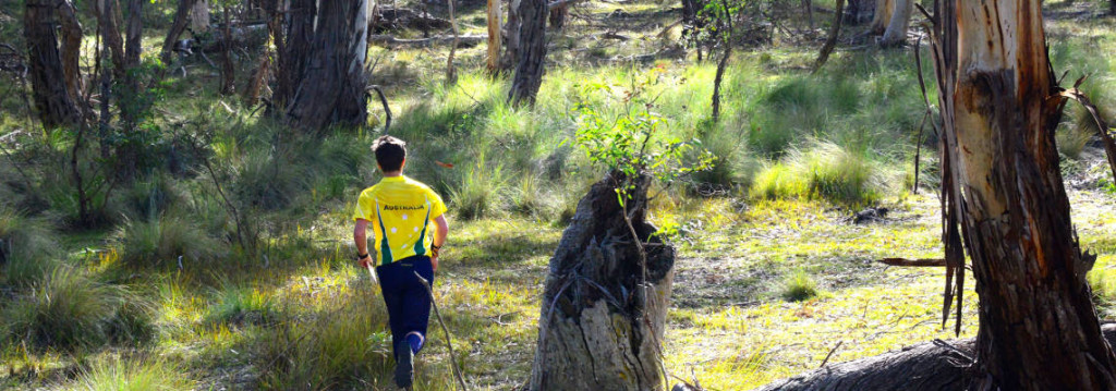 Orienteering training - running at Aiden, Lithgow